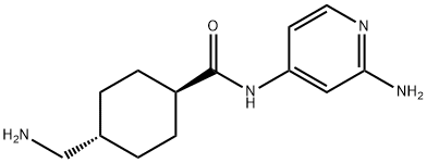 Cyclohexanecarboxamide, 4-(aminomethyl)-N-(2-amino-4-pyridinyl)-, trans- Struktur