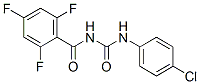 N-[[(4-Chlorophenyl)amino]carbonyl]-2,4,6-trifluorobenzamide Struktur