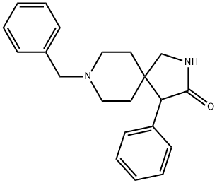 4-PHENYL-8-(PHENYLMETHYL)-2,8-DIAZASPIRO[4.5]DECAN-3-ONE Struktur