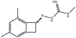 Hydrazinecarboximidamide, 2-(3,5-dimethylbicyclo[4.2.0]octa-1,3,5-trien-7-ylidene)-N-methyl- (9CI) Struktur