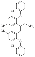 2,3-Bis(3,5-dichloro-2-(phenylthio)phenyl)propylamine Struktur