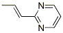 Pyrimidine, 2-(1-propenyl)-, (E)- (9CI) Struktur