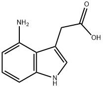 1H-Indole-3-aceticacid,4-amino-(9CI) Struktur