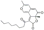 (R)-3,6a-Dimethyl-9-(1-oxooctyl)-6H-furo[2,3-h]-2-benzopyran-6,8(6aH)-dione Struktur