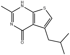 Thieno[2,3-d]pyrimidin-4(1H)-one, 2-methyl-5-(2-methylpropyl)- (9CI) Struktur