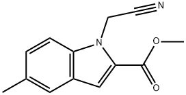 1H-Indole-2-carboxylicacid,1-(cyanomethyl)-5-methyl-,methylester(9CI) Struktur