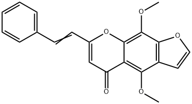 4,9-Dimethoxy-7-(2-phenylethenyl)-5H-furo[3,2-g][1]<br>benzopyran-5-one Struktur