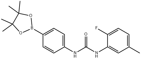 Urea, N-(2-fluoro-5-Methylphenyl)-N'-[4-(4,4,5,5-tetraMethyl-1,3,2-dioxaborola n-2-yl)phenyl]- Struktur