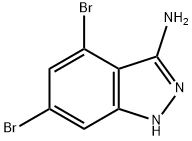 1H-Indazol-3-aMine, 4,6-dibroMo- Struktur