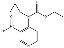 Ethyl 3-nitropyridin-4-yl(cyclopropyl)carbamate Struktur