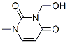 2,4(1H,3H)-Pyrimidinedione, 3-(hydroxymethyl)-1-methyl- Struktur