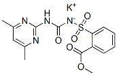 methyl o-[[[[(4,6-dimethyl-2-pyrimidinyl)amino]carbonyl]amino]sulphonyl]benzoate, monopotassium salt Struktur