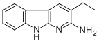 2-Amino-3-ethyl-9H-pyrido(2,3-b)indole Struktur