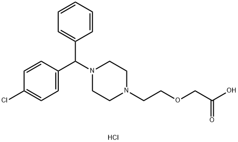 [2-[4-[(4-Chlorophenyl)phenylMethyl]piperazin-1-yl]-ethoxy]acetic acid HCl Struktur