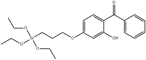 2-Hydroxy-4-(3-triethoxysilylpropoxy)diphenylketone Struktur