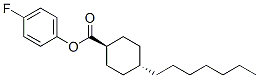 4-Fluorophenyl trans-4-heptyl-1-cyclohexanecarboxylate Struktur