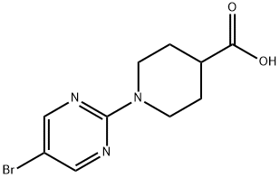 1-(5-BROMOPYRIMIDIN-2-YL)PIPERIDINE-4-CARBOXYLIC ACID Struktur