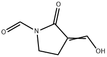 1-Pyrrolidinecarboxaldehyde, 3-(hydroxymethylene)-2-oxo- (9CI) Struktur