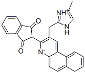 2-benzo[f]quinolin-3-yl-1H-indene-1,3(2H)-dione, mono[(4-methyl-1H-imidazolyl)methyl] derivative Struktur