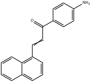 (2E)-1-(4-aminophenyl)-3-(1-naphthyl)prop-2-en-1-one Struktur