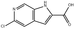 5-chloro-1H-pyrrolo[2,3-c]pyridine-2-carboxylic acid Struktur