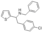 alpha-((4-Chlorophenyl)methyl)-N-(phenylmethyl)thiophenemethanamine Struktur