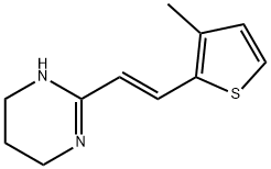 Pyrimidine, 1,4,5,6-tetrahydro-2-[2-(3-methyl-2-thienyl)vinyl]-, (E)- (8CI) Struktur