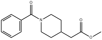 4-piperidineacetic acid, 1-benzoyl-, methyl ester Struktur