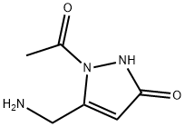 3-Pyrazolin-5-one,  2-acetyl-3-(aminomethyl)-  (8CI) Struktur