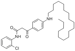 ALPHA-(4-OCTADECANYLAMINO)-BENZOYL-N-(2-CHLORPHENYL)-ACETAMIDE Struktur