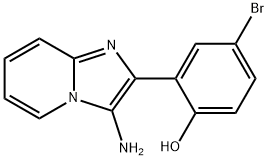 2-(3-Aminoimidazo[1,2-a]pyridin-2-yl)-4-bromophenol Struktur