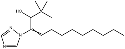 1H-1,2,4-Triazole-1-ethanol, .alpha.-(1,1-dimethylethyl)-.beta.-nonylidene- Struktur