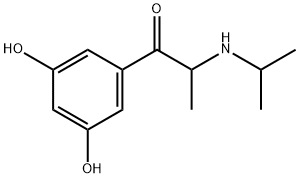 1-Propanone, 1-(3,5-dihydroxyphenyl)-2-[(1-methylethyl)amino]- (9CI) Struktur