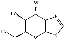 5H-Pyrano[3,2-d]thiazole-6,7-diol, 6,7-dihydro-5-(hydroxymethyl)-2-methyl-, (5R,6R,7R)- (9CI) Struktur