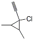 Cyclopropane, 1-chloro-1-ethynyl-2,3-dimethyl- (9CI) Struktur