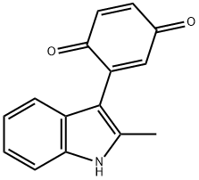 2-(2-methyl-1H-indol-3-yl)cyclohexa-2,5-diene-1,4-dione Struktur