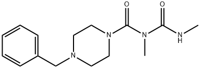 1-(2,4-Dimethylallophanoyl)-4-benzyl piperazine Struktur