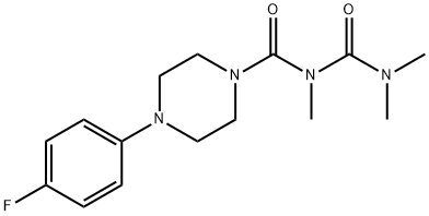 1-(p-Fluorophenyl)-4-(2,4,4-trimethylallophanoyl)piperazine Struktur