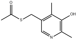 Ethanethioic acid, S-[(5-hydroxy-4,6-dimethyl-3-pyridinyl)methyl] ester (9CI) Struktur