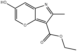 Pyrano[3,2-b]pyrrole-3-carboxylic acid, 6-hydroxy-2-methyl-, ethyl ester (9CI) Struktur