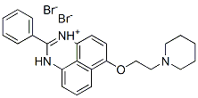 (anilino-phenyl-methylidene)-[4-[2-(3,4,5,6-tetrahydro-2H-pyridin-1-yl )ethoxy]phenyl]azanium dibromide Struktur