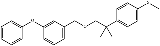 3-Phenoxybenzyl 2-(4-methylthiophenyl)-2-methylpropyl ether Struktur