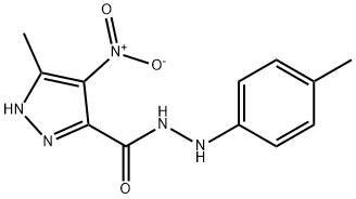 5-Methyl-4-nitro-1H-pyrazole-3-carboxylic acid 2-(4-methylphenyl)hydra zide Struktur