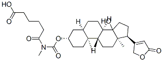 5-[[(3S,5R,8R,9S,10S,13R,17S)-14-hydroxy-10,13-dimethyl-17-(5-oxo-2H-f uran-3-yl)-1,2,3,4,5,6,7,8,9,11,12,15,16,17-tetradecahydrocyclopenta[a ]phenanthren-3-yl]oxycarbonylmethylcarbamoyl]pentanoic acid Struktur