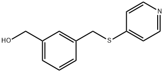 [3-[[(PYRIDIN-4-YL)THIO]METHYL]PHENYL]METHANOL Struktur