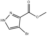 1H-Pyrazole-3-carboxylic acid, 4-bromo-, methyl ester Struktur