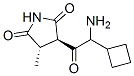 2,5-Pyrrolidinedione, 3-(aminocyclobutylacetyl)-4-methyl-, (3R,4S)- (9CI) Struktur