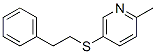 Pyridine, 2-methyl-5-[(2-phenylethyl)thio]- (9CI) Struktur