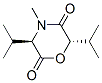 2,5-Morpholinedione,4-methyl-3,6-bis(1-methylethyl)-,(3R,6S)-(9CI) Struktur