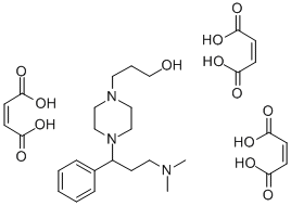 1-Piperazinepropanol, 4-(3-(dimethylamino)-1-phenylpropyl)-, (Z)-2-but enedioate (1:3) Struktur